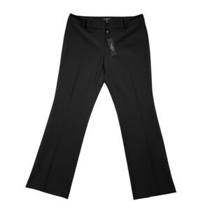 Talbots Womens 12P Black Modern Pants Stretch Mid Rise Office Dress Trousers NWT